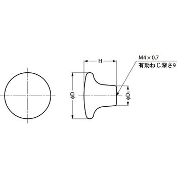 ランプ印 ポタリー丸つまみ LAMP(スガツネ)