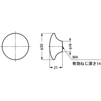 ランプ印 スチールウッド丸つまみ LAMP(スガツネ)