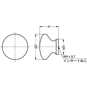 ランプ印 白木丸つまみ SMT型 LAMP(スガツネ)