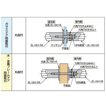 ZL-1501-WR-320 Zwei L ステンレス鋼(SUS316)製ドアハンドルZL-1501型