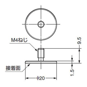 ランプ印 つまみ・ハンドル用UV接着座金 LAMP(スガツネ)