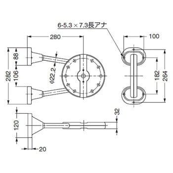 TAB-G ランプ印 リフトコートハンガートールマン ブラケット TAB型 1個