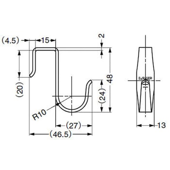ランプ印 ステンレス鋼製長押フック LAMP(スガツネ)