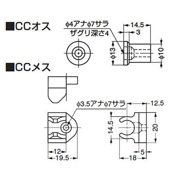 コネクター CC LAMP(スガツネ工業)