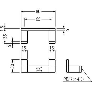 黄銅製 ローブフック ダブル BEST[金物]