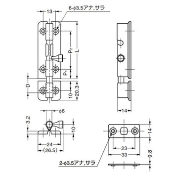 ランプ印 ステンレス鋼製 ラッチ BL型 LAMP(スガツネ)