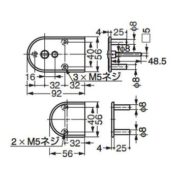 Zwei L ステンレス鋼(SUS316)製 面付ラッチ錠 LAMP(スガツネ工業)