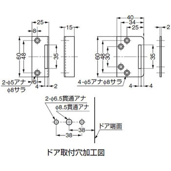 d line 表示器付ラッチ錠 LAMP(スガツネ)