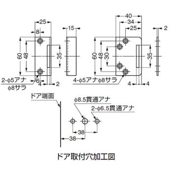 d line 表示器付ラッチ錠 LAMP(スガツネ)