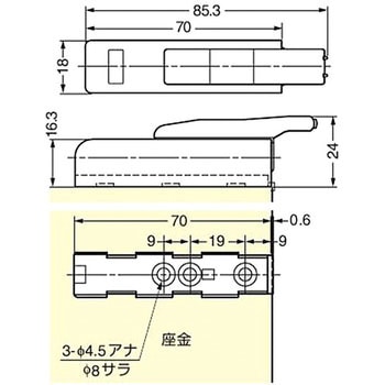 家具用ダンパーDS型 吊元タイプ - LAMP(スガツネ工業)