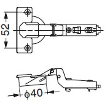 ランプ印 垂直収納扉金物 ALT-2V-5 LAMP(スガツネ工業)