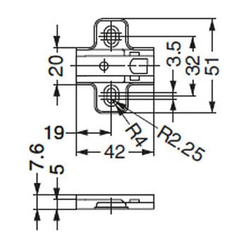 垂直収納扉金物 ALT-2V-5 LAMP(スガツネ)