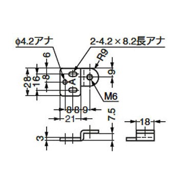 ランプ印 垂直収納扉金物 ALT-2V-5 LAMP(スガツネ工業)