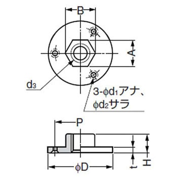 ランプ印 アジャスターベース AD-555型 LAMP(スガツネ)