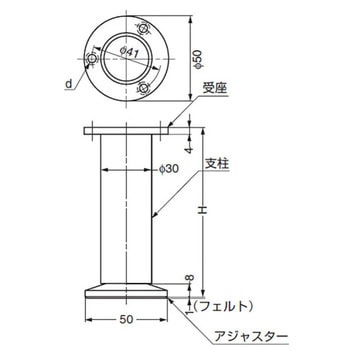 ソファー用脚 T307型 LAMP(スガツネ)