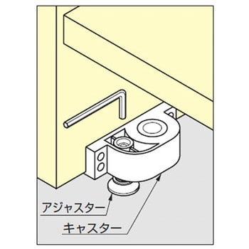 ITALIANA キャスター付アジャスター IT6494型 LAMP(スガツネ)
