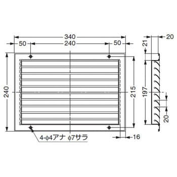 G58-3020 ベンチレーター 1個 スガツネ(LAMP) 【通販モノタロウ】