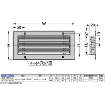 ベンチレーター G57型 LAMP(スガツネ)