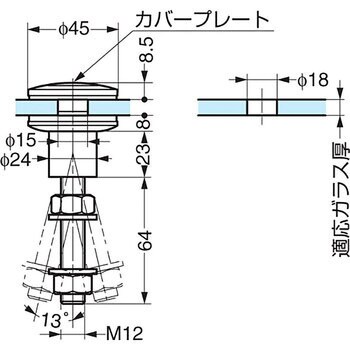 ランプ印Ｐ＆Ｓポイントフィックス７５１３４５ＶＡＭ１２【スガツネ