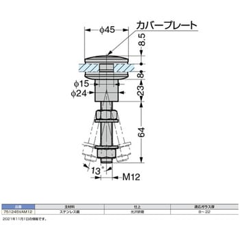 751245VAM12 P&S ポイントフィックス 首振りタイプ 1個 スガツネ(LAMP