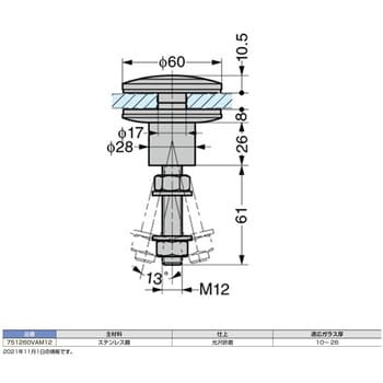 751260VAM12 P&S ポイントフィックス 首振りタイプ 1個 スガツネ(LAMP