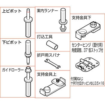 FD30-FAP ランプ印 ピポット式折戸 FD30-F 部品セット 1セット