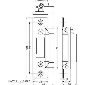 ES-102AWR-12 TRIMEC 電気ストライク錠 1個 スガツネ(LAMP) 【通販