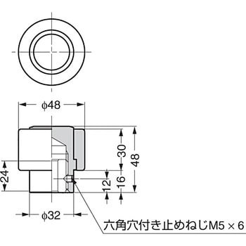 ZL-1801 Zwei L ステンレス鋼(SUS316)製戸当り 床付け用 1個 スガツネ