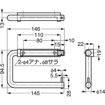 d line ペーパーホルダー シングルタイプ LAMP(スガツネ)