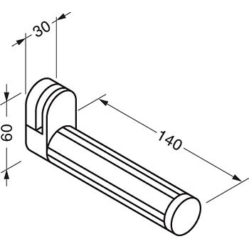 477-03-520-13 HEWI ミラークリップ付棚受 477-03-520型 1個 LAMP