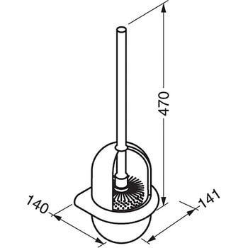 HEWI トイレブラシ 477-20-100型 LAMP(スガツネ)