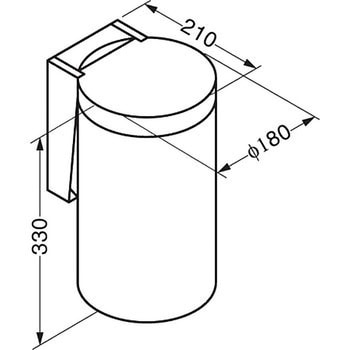 HEWI 汚物入 477-05-100型 壁付タイプ LAMP(スガツネ)