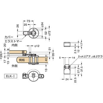 ELK-I 表示器付ラッチ錠 ELK型 ステンレス鋼シリーズ 1個 スガツネ