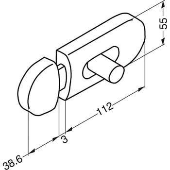 850-350+850-500-99 HEWI ラッチ錠 表示器無しタイプ 1個 スガツネ