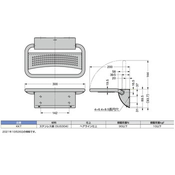 KKT ランプ印 ステンレス鋼製 壁付小物棚 KKT 1個 スガツネ(LAMP