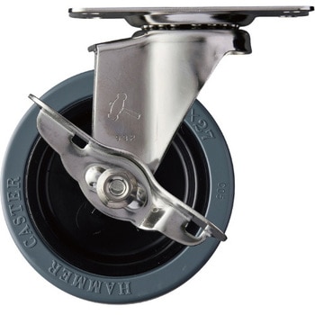 ステンレス315E・自在車(ナイロンホイール・ゴム車) ハンマーキャスター