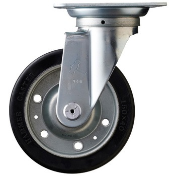 400S 自在車(鉄板ホイール巾広ゴム巻車輪) - ハンマーキャスター