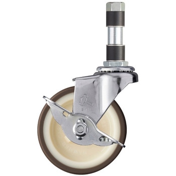 415EX・自在車ストッパー付(ナイロンホイール・ウレタン車) ハンマーキャスター