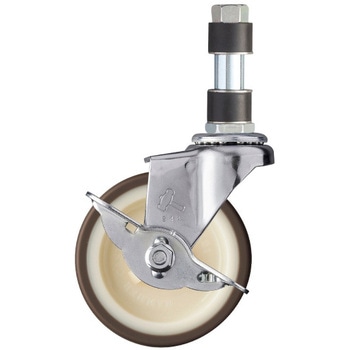 415EX・自在車ストッパー付(ナイロンホイール・ウレタン車) ハンマーキャスター