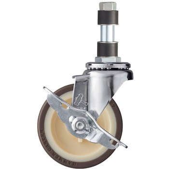 415EX・自在車ストッパー付(ナイロンホイール・ウレタン車) ハンマーキャスター