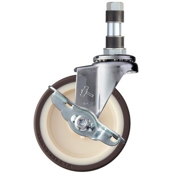 415EX・自在車ストッパー付(ナイロンホイール・ウレタン車) ハンマーキャスター