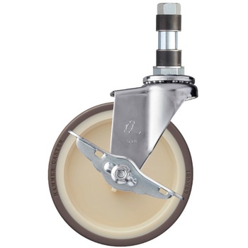 415EX・自在車ストッパー付(ナイロンホイール・ウレタン車) ハンマーキャスター