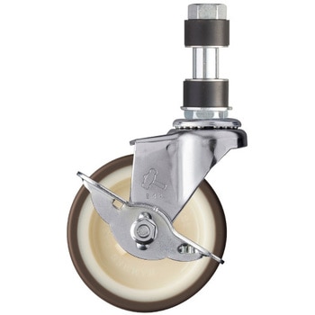 415EX・自在車ストッパー付(ナイロンホイール・ウレタン車) ハンマーキャスター