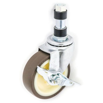 415EX・自在車ストッパー付(ナイロンホイール・ウレタン車) ハンマーキャスター