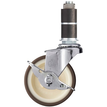 415EX・自在車ストッパー付(ナイロンホイール・ウレタン車) ハンマーキャスター