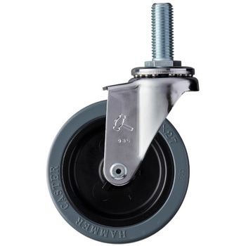 ネジ込み式 420EA・自在車(ナイロンホイールゴム巻車輪) ハンマーキャスター