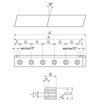 SRHFD ラック(両端面・取付穴加工) KHK(小原歯車工業)