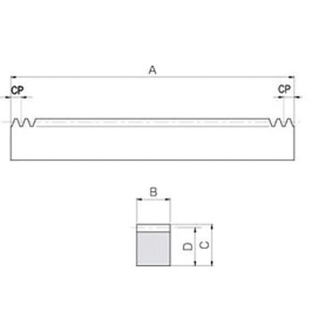 KRCPF CP調質ラック(両端面加工) KHK(小原歯車工業)