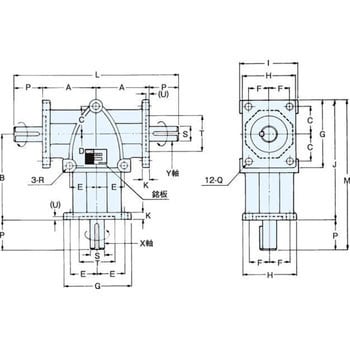 KBX ベベルボックス T型 小原歯車工業(KHK) 【通販モノタロウ】