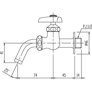 LF-7Y-13 2口ホーム水栓 1個 LIXIL(INAX) 【通販サイトMonotaRO】